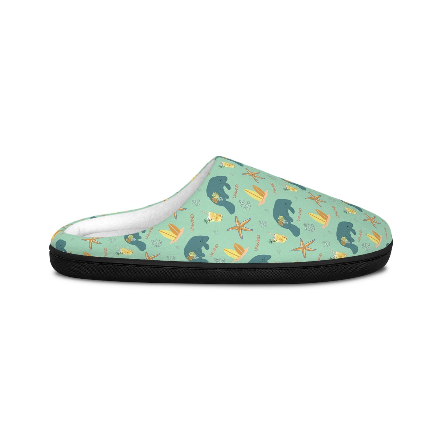 Unwind Manatee Print Slippers | Womens