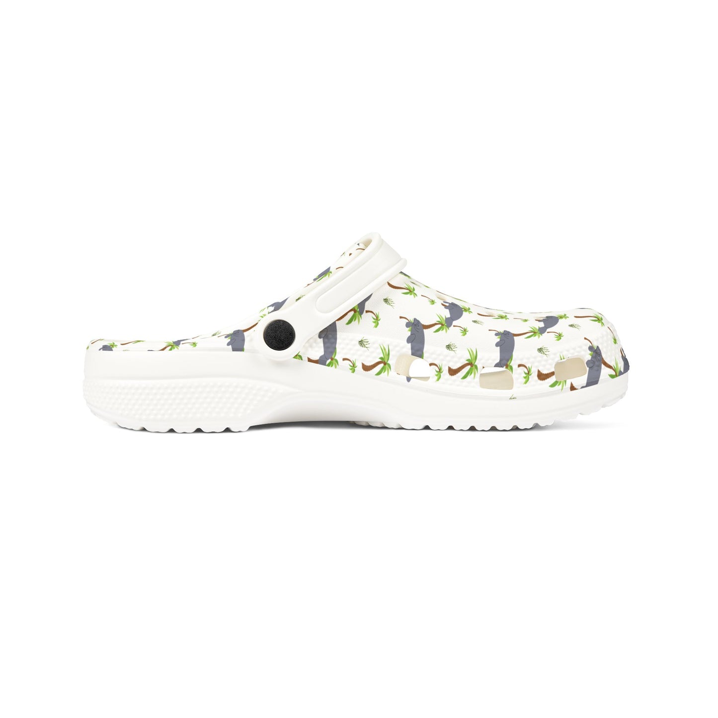 Manatees & Palms Print Foam Shoes - Fun & Comfortable for Summer Adventures