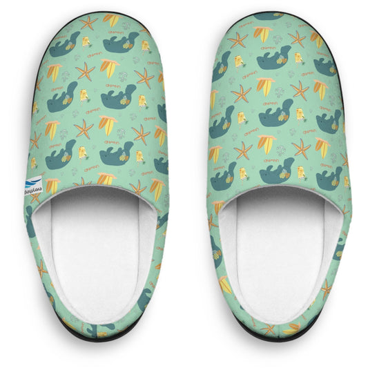 Unwind Manatee Print Slippers | Womens