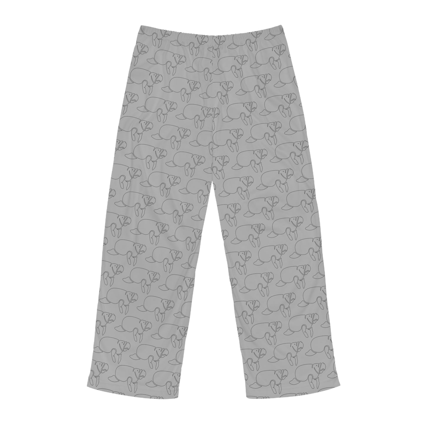 Grey Manatee Print Pajama Pants | Mens