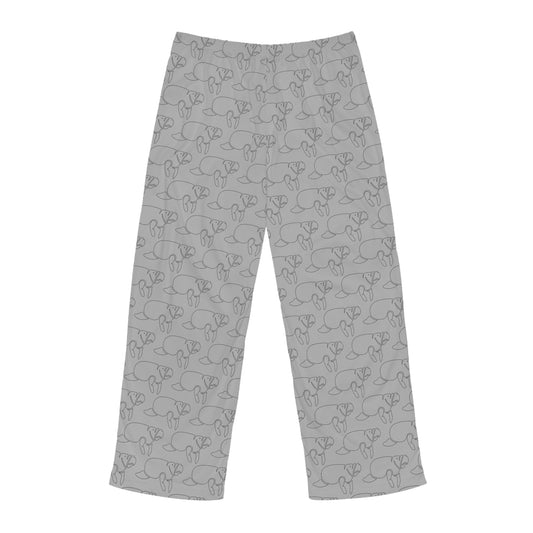 Grey Manatee Print Pajama Pants | Mens