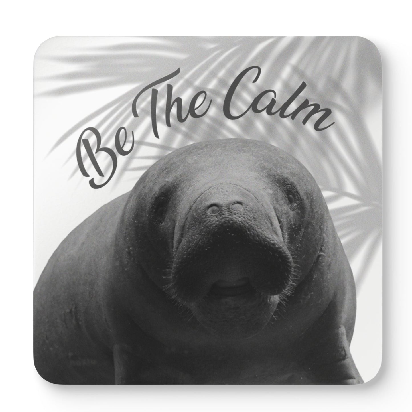Relaxing Manatee Corkwood Coaster Set - Be The Calm
