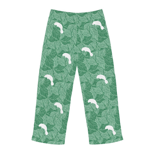 Lush Green Tropical Manatee Pajama Pants | Mens