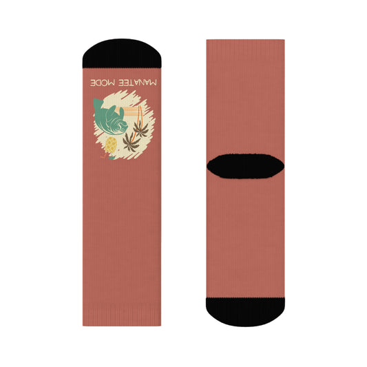 Manatee Mode Crew Socks | Womens