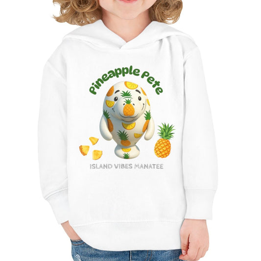 Pineapple Pete The Manatee Toddler Hoodie | Manatee Minis Collection