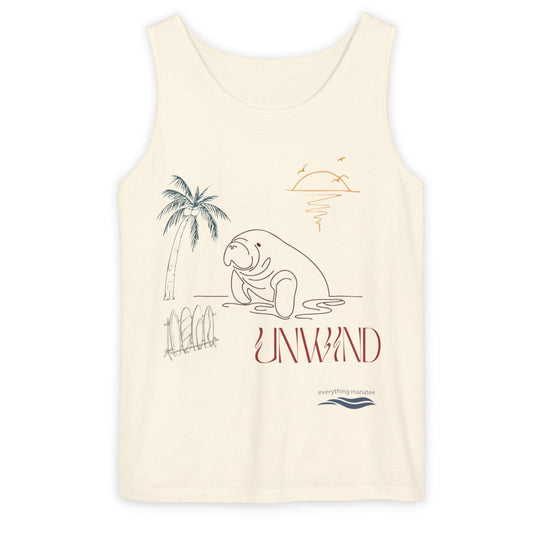 Unwind Tropical  Manatee Tank Top | Womens Relaxed Summer Style