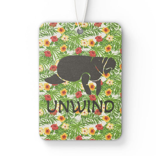 Floral Manatee Car Air Freshener - 'Unwind' Scented Decor