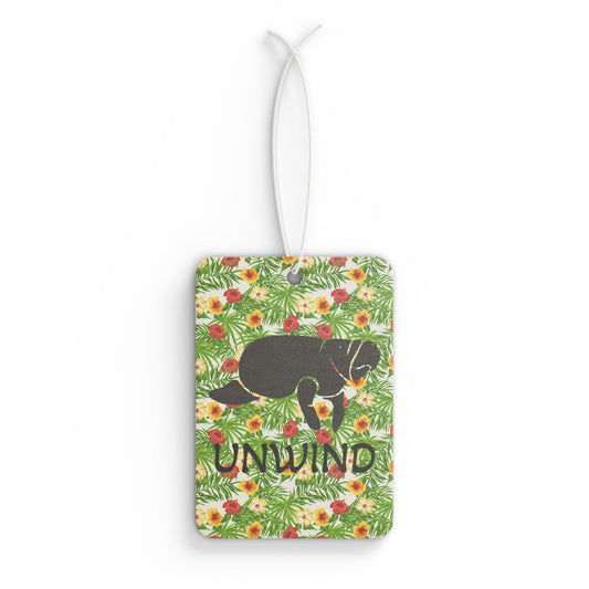 Floral Manatee Car Air Freshener - 'Unwind' Scented Decor