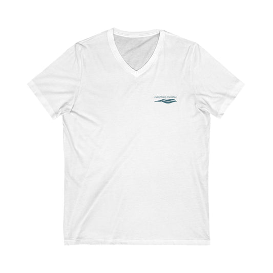 Mosaic Manatee V-Neck T-Shirt | Womens Relaxed Fit