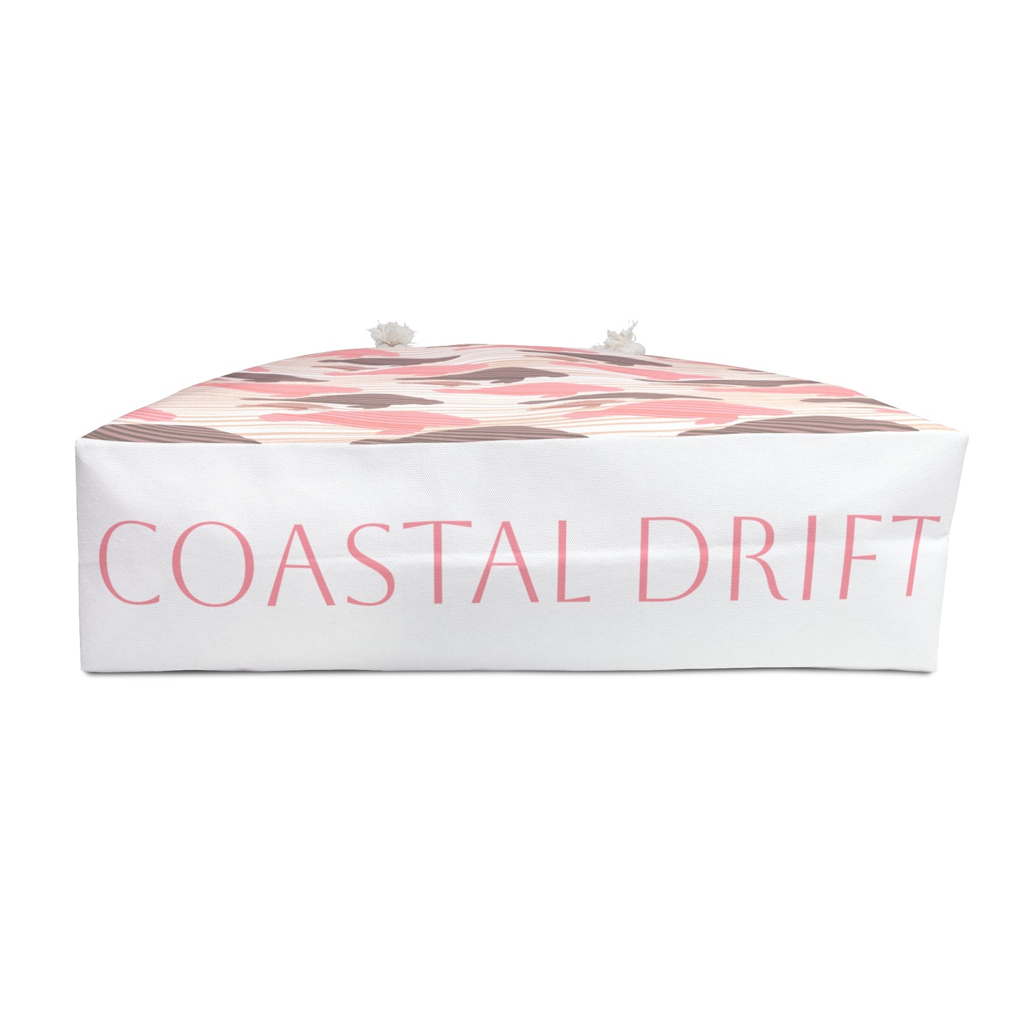 Pink & Taupe Manatee Pattern Weekender Bag — Cute Beach Travel Tote