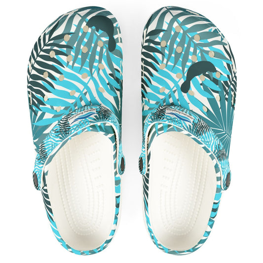 Paradise Palm Manatee Rubber Shoes - Stylish Comfort for Summer Adventures