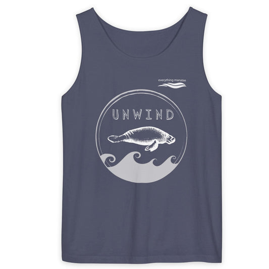 Unwind Classic Manatee Garment-Dyed Tank Top | Womens