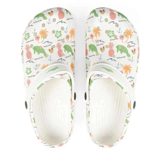 Tropical Manatee Foam Clogs for Comfort and Fun | Womens