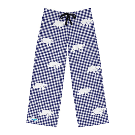 Blue Gingham Manatee Pajama Pants | Mens