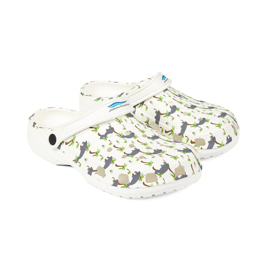 Manatees & Palms Print Foam Shoes - Fun & Comfortable for Summer Adventures