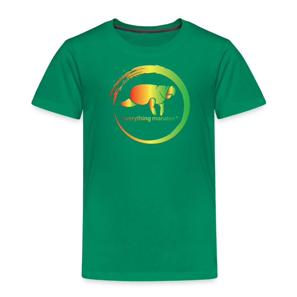 Manatee Wave Green Premium T-Shirt | Toddler - kelly green