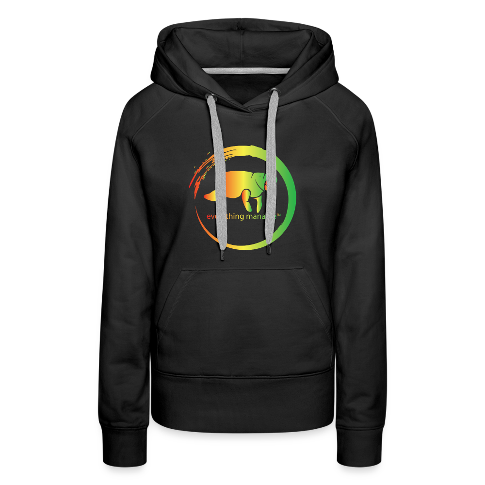 Lemon Lime Manatee Wave Premium Hoodie | Womens - black