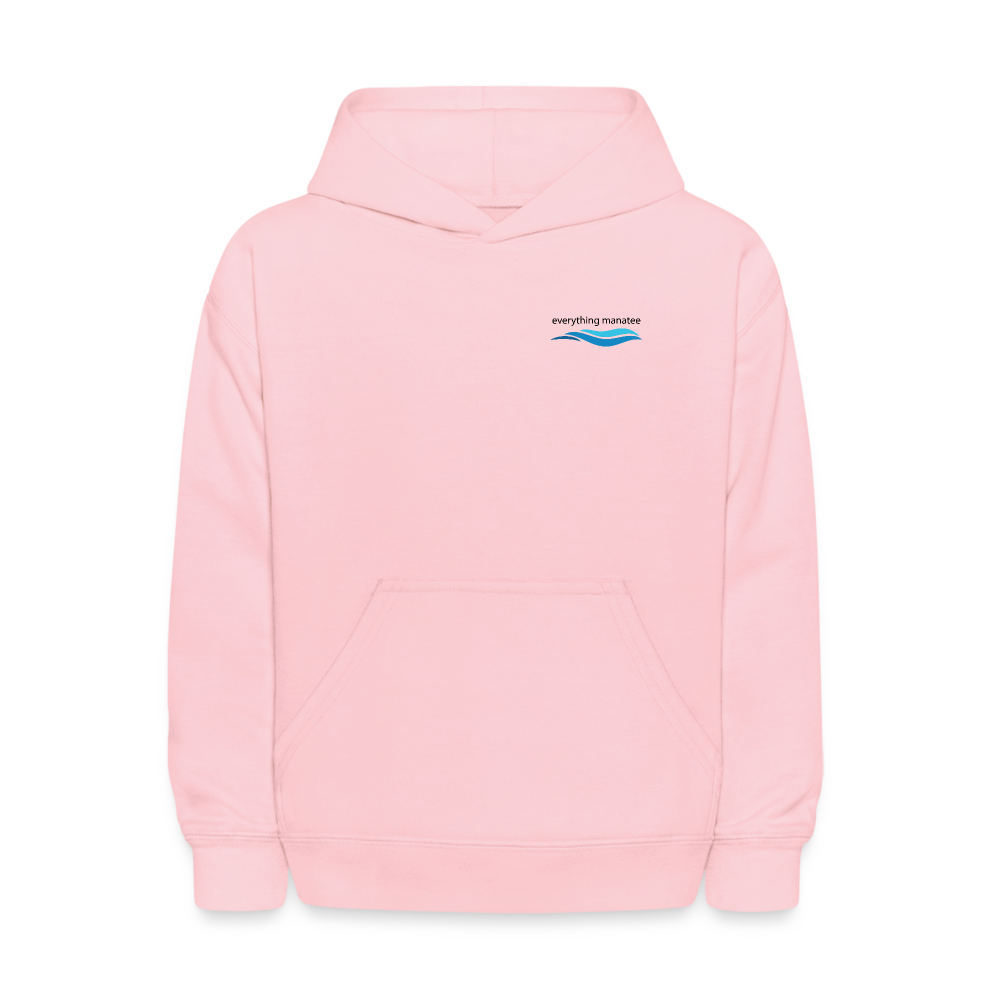 Manatee Wave Pink Premium Hoodie | Youth - pink