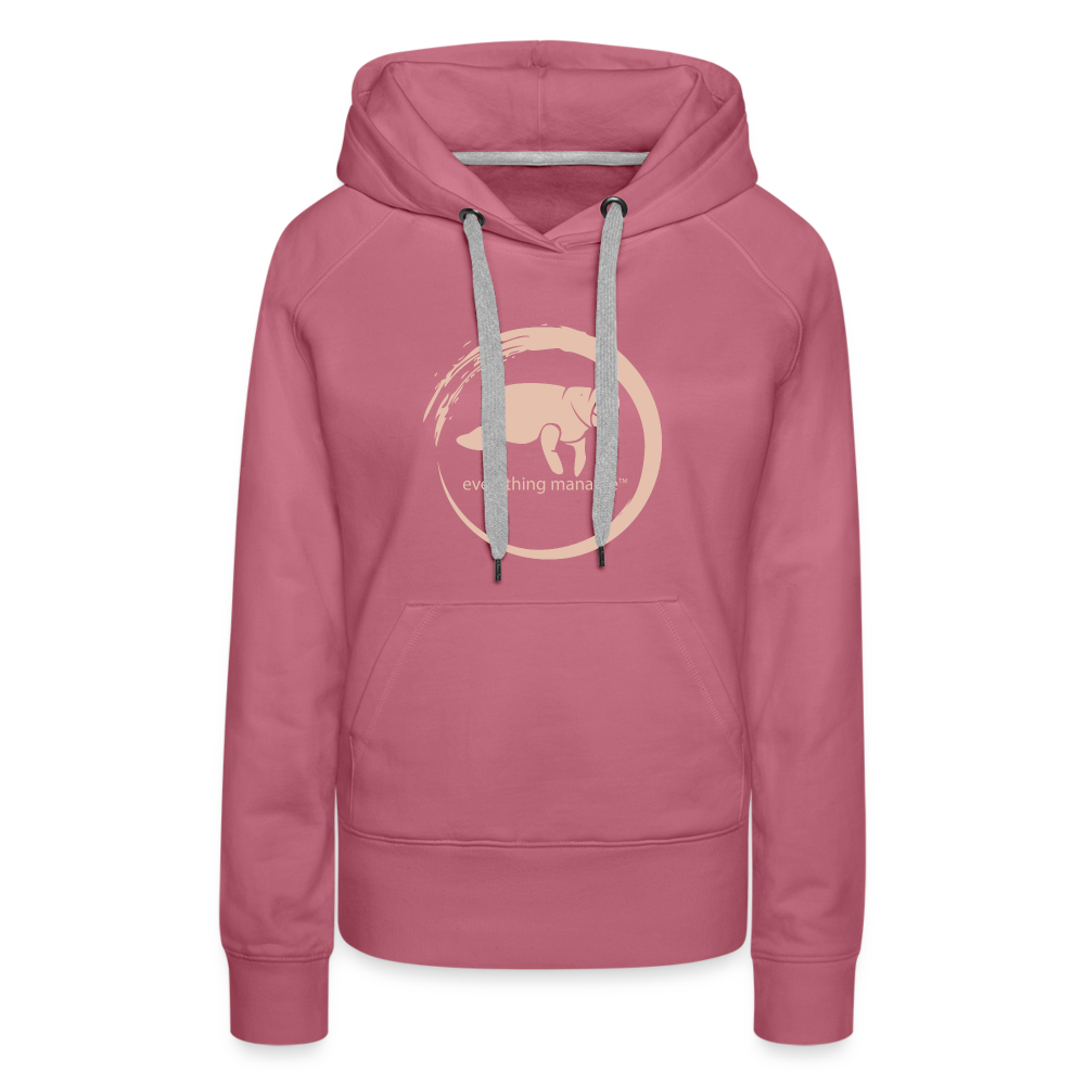 Peach Manatee Wave Premium Hoodie | Womens - mauve