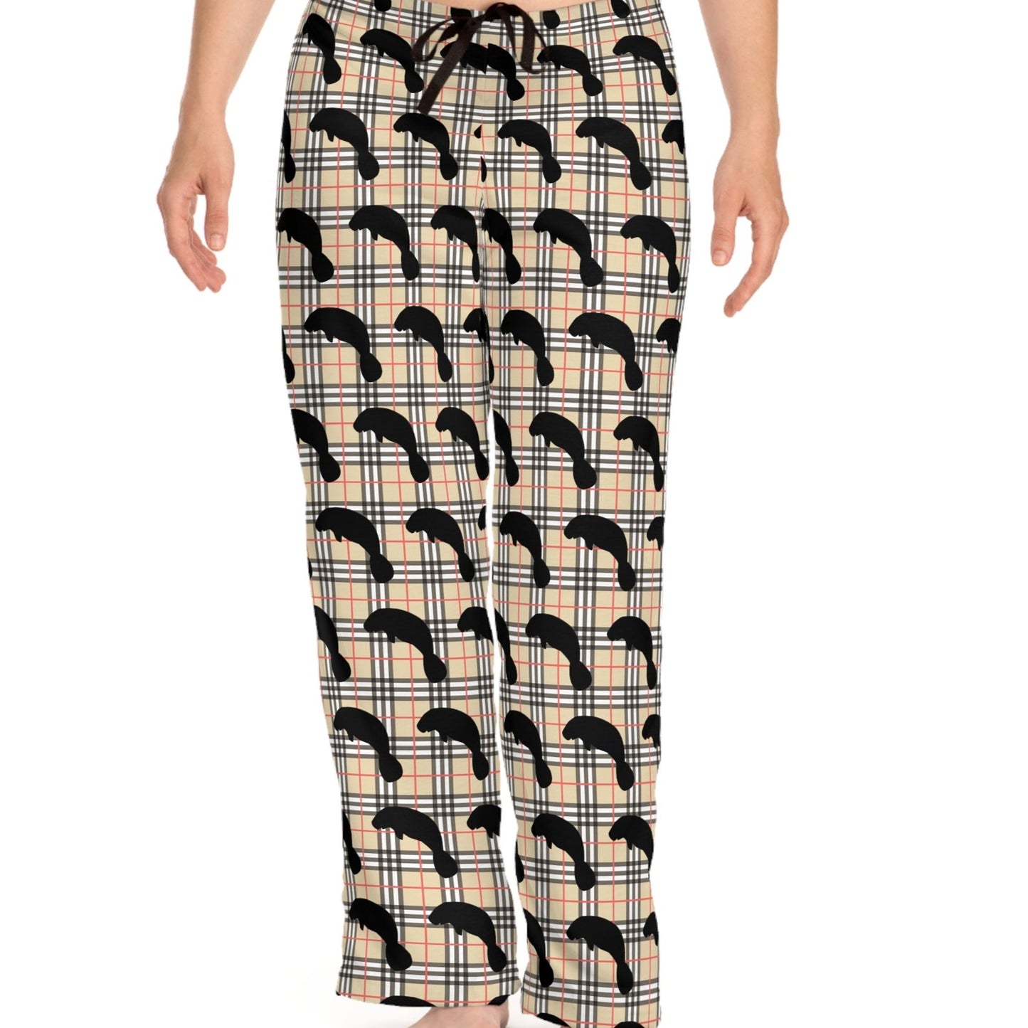 Sophisticated Plaid Manatee Pajama Pants | Womens