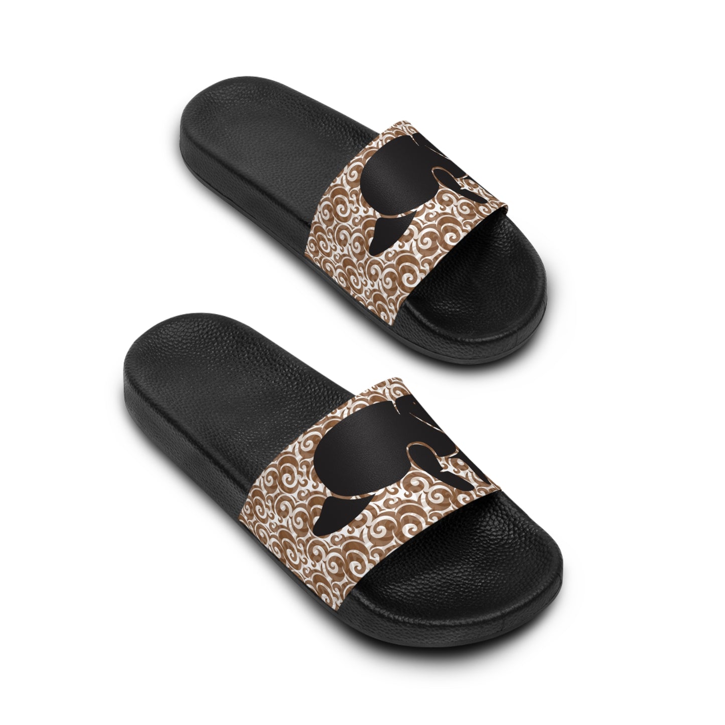 Cocoa Swirls & Manatees Slide Sandals | Mens