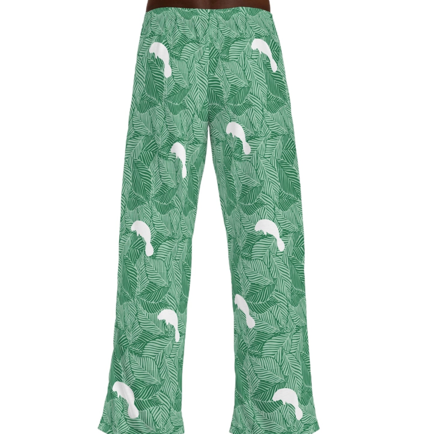 Lush Green Tropical Manatee Pajama Pants | Mens