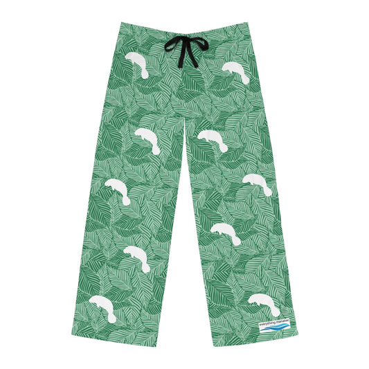 Lush Green Tropical Manatee Pajama Pants | Mens