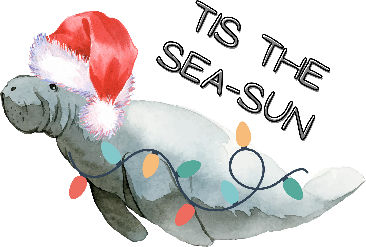 Holiday Cheer Manatee Heavy Blend Zip Hoodie | Unisex