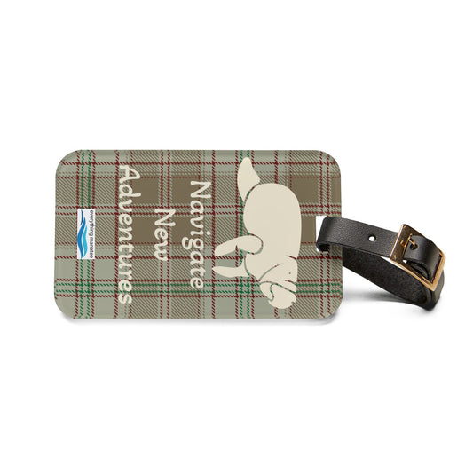Adventurous Manatee Luggage Tag - "Navigate New Adventures" Travel Accessory