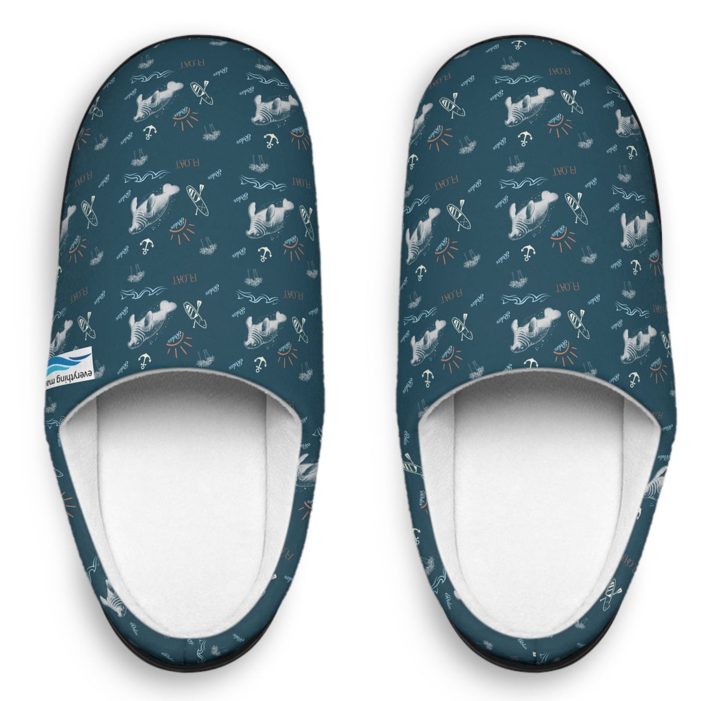 Nautical Manatee Indoor Slippers | Womens