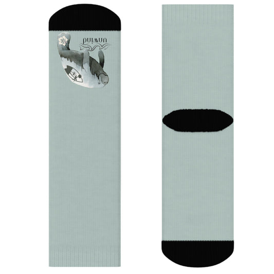 Unwind & Surf Manatee Crew Socks | Mens