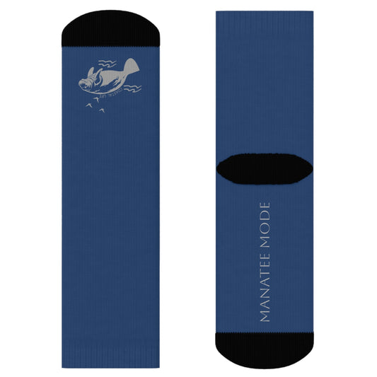 Classic Coastal Manatee Crew Socks | Mens