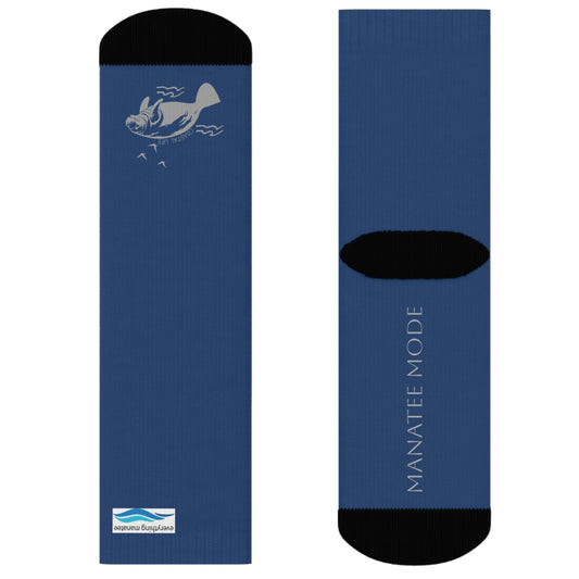 Classic Coastal Manatee Crew Socks | Mens