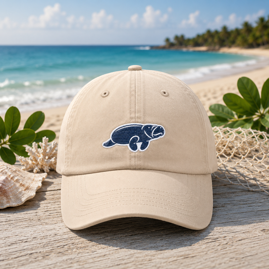Coastal Drift Manatee Dad Hat | Unisex