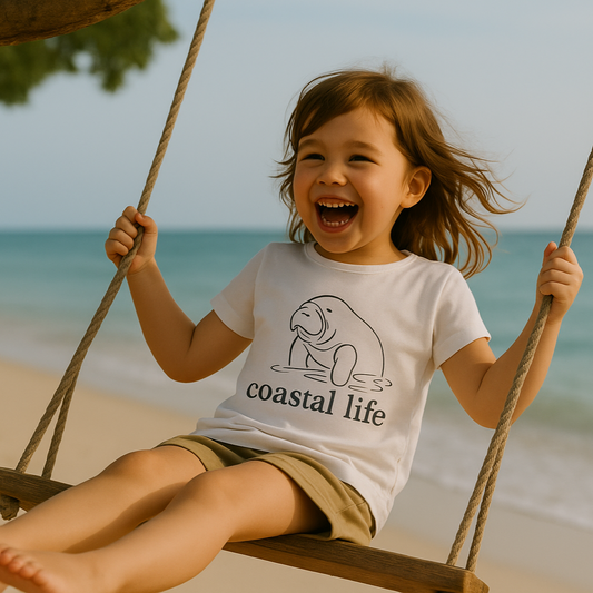 Coastal Life Manatee Short Sleeve Tee | Toddler