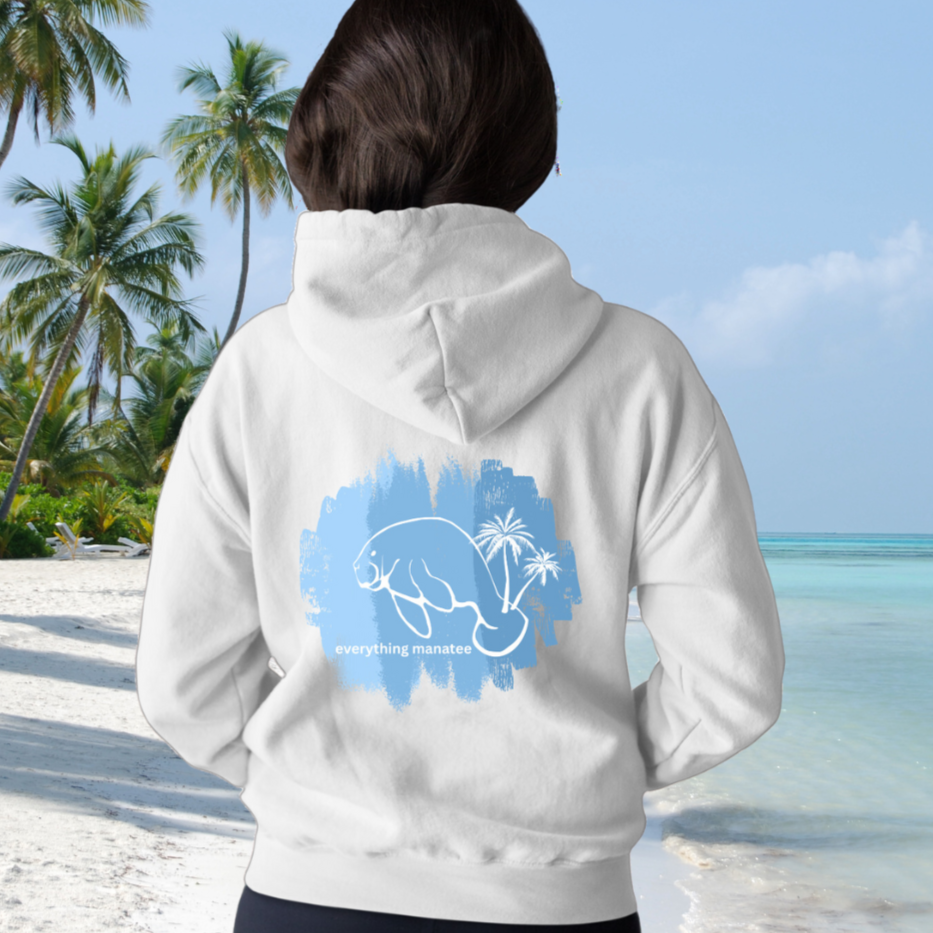 Paint Brushed Manatee Hoodie | Womens