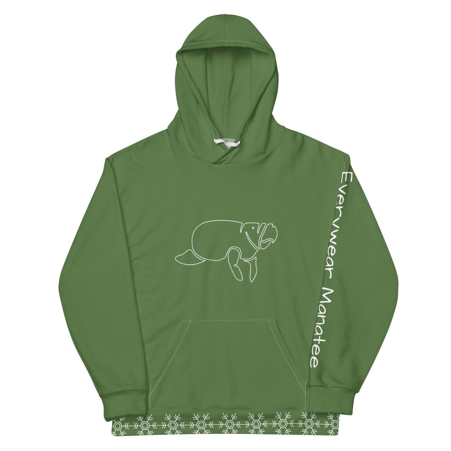Pine Green Manatee Hoodie | Unisex