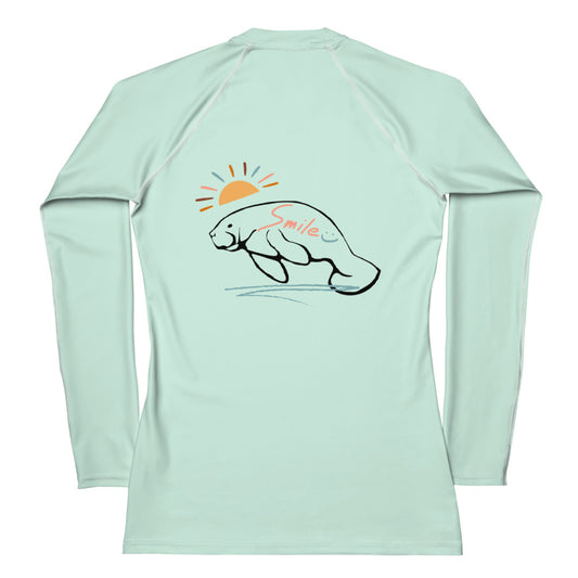 Smile Manatee Rash Guard | Womens