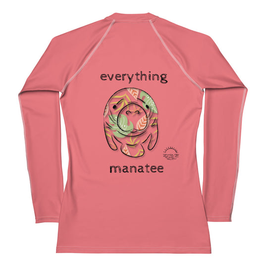 Coral Palms Manatee Rash Guard | Womens