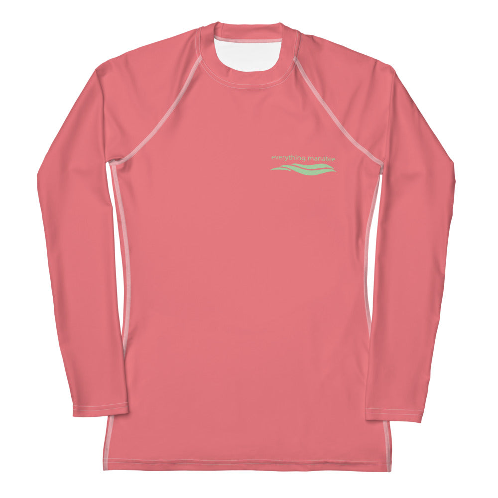 Coral Palms Manatee Rash Guard | Womens