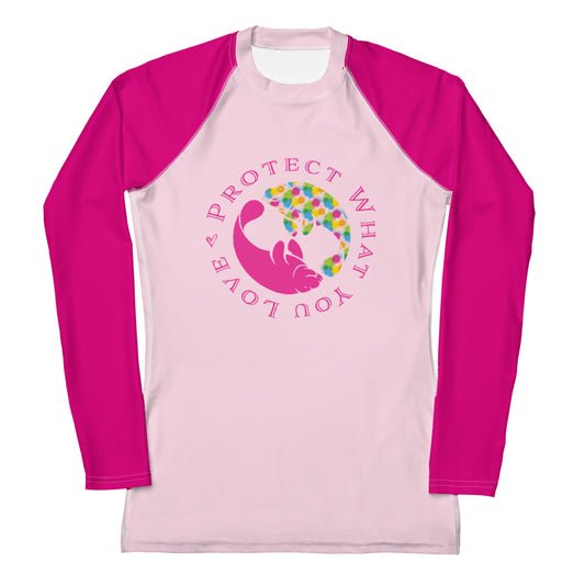 Happy Splatter Manatee Rash Guard | Womens