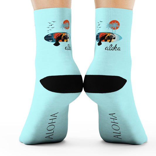 Aloha Manatee Crew Socks | Mens