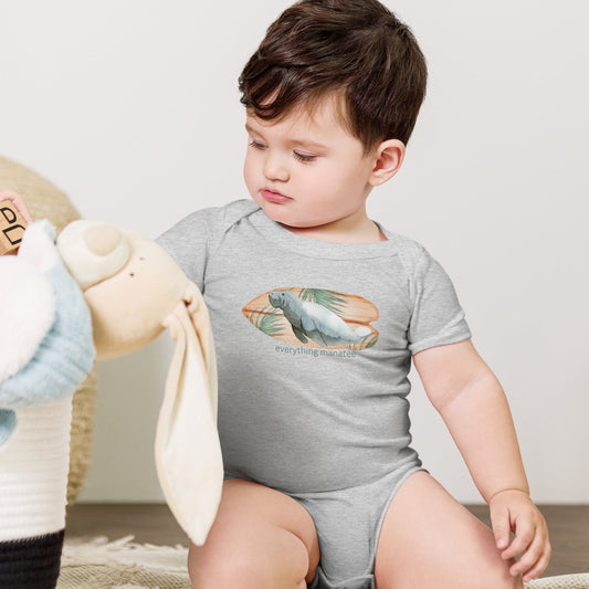 Manatee Vintage Surf Board Onesie | Baby