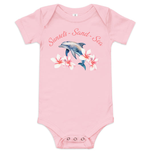 Sunsets, Sand, & Sea Dolphin One Piece | Baby