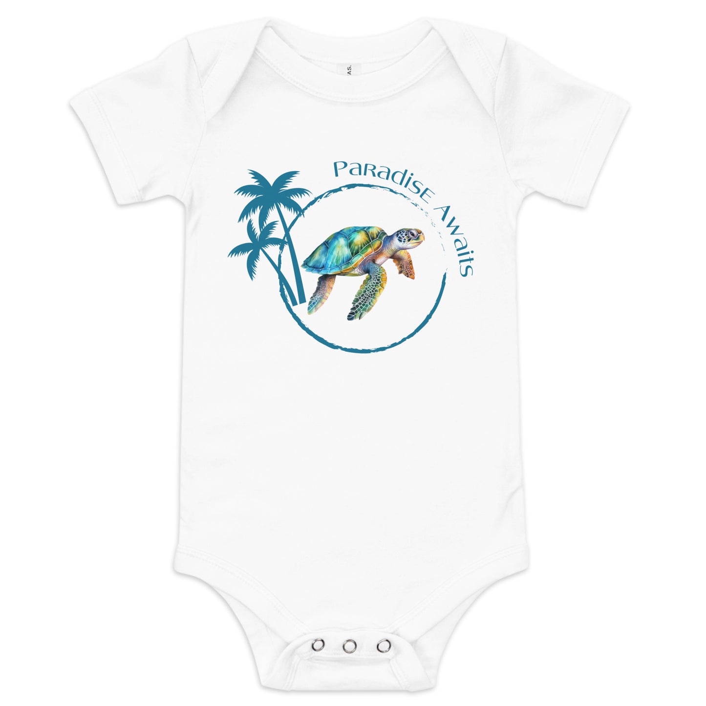 Paradise Sea Turtle Onesie | Baby