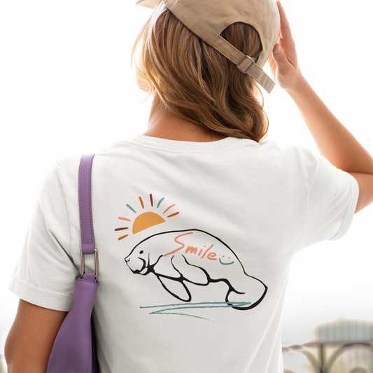 Sunny Smiles Manatee T-Shirt | Womens