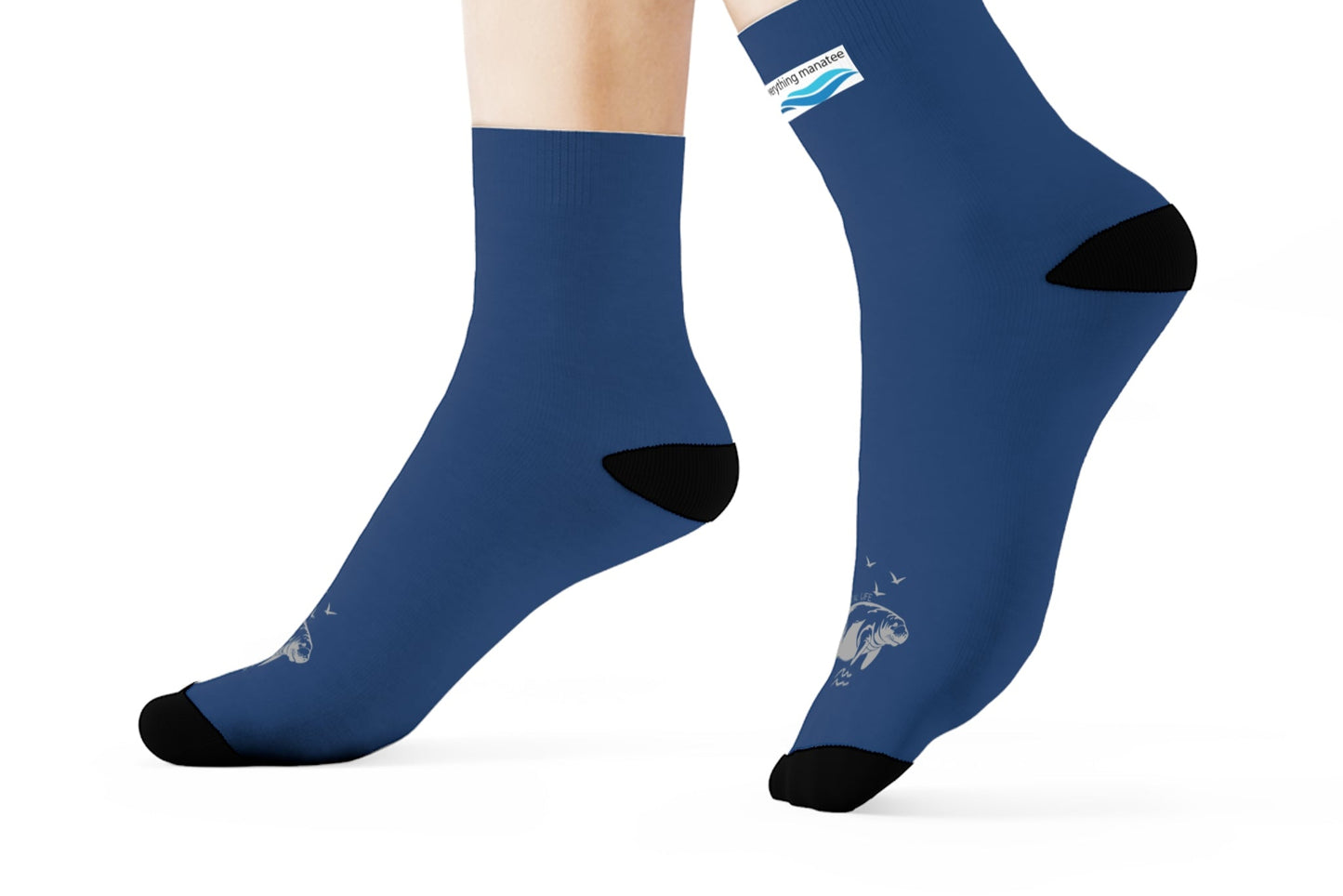 Classic Coastal Manatee Crew Socks | Mens