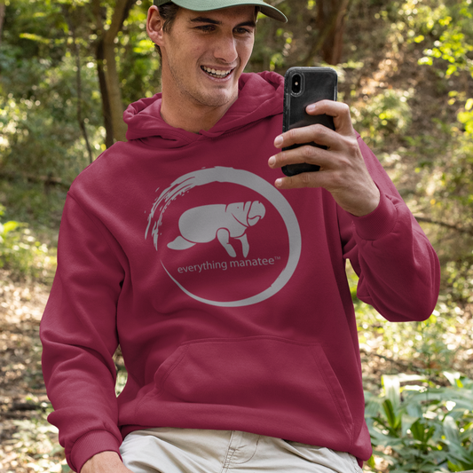 Grey Manatee Wave Premium Hoodie | Mens