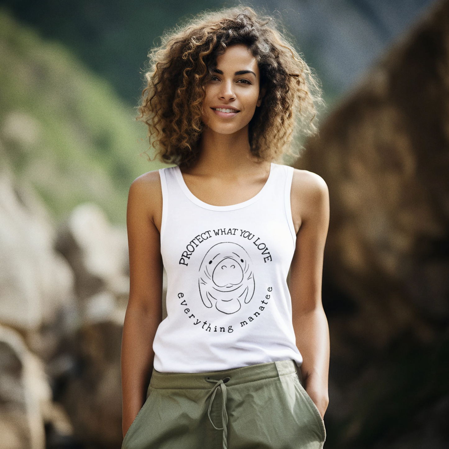 Protect What You Love Manatee Tank Top | Womens