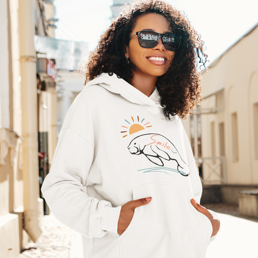 Smile Manatee Hoodie | Womens